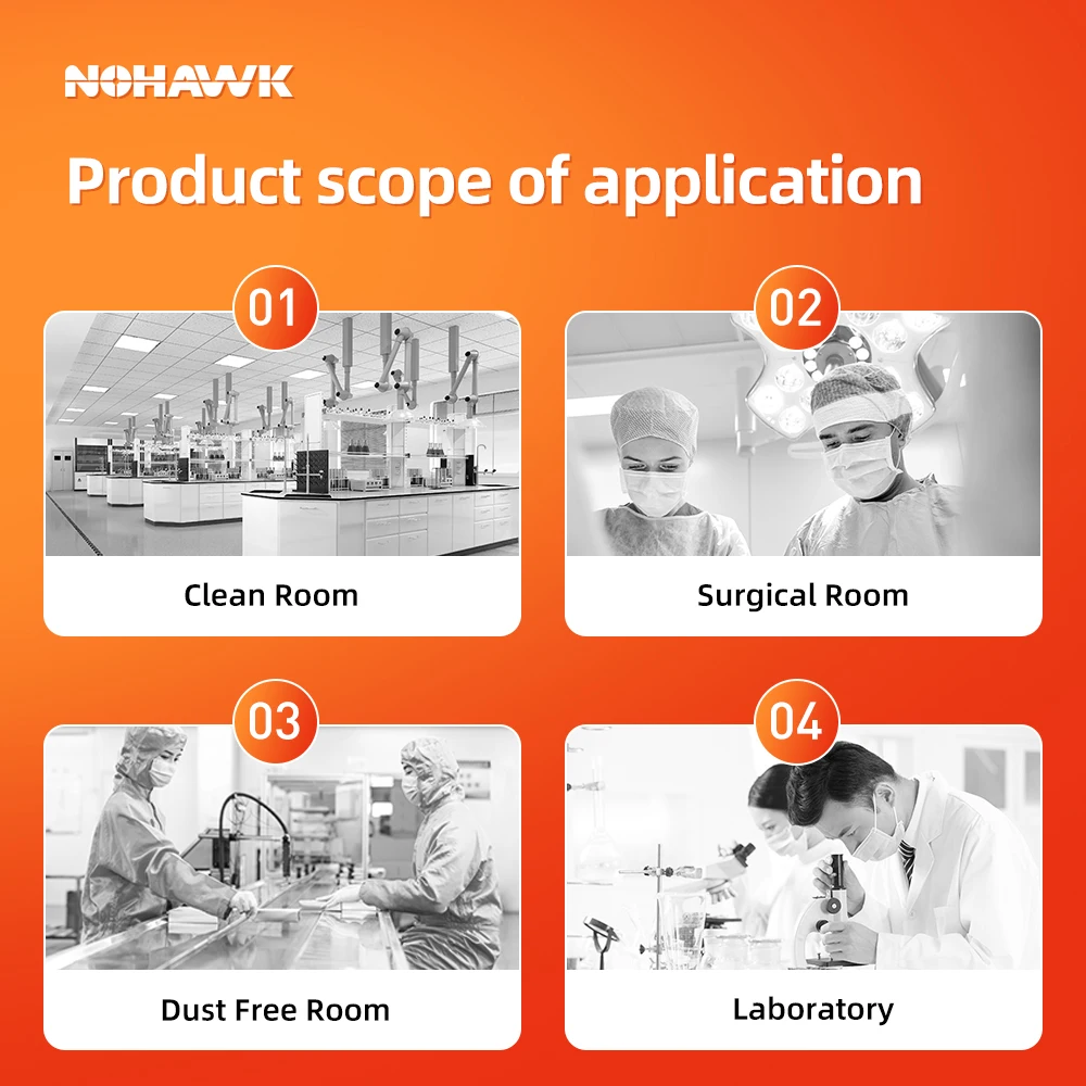 NOHAWK Dust Particle Counter PM2.5 PM10 Detector Dust Particle  Concentration Tester Quality Monitor for 1000-Class Clean Room