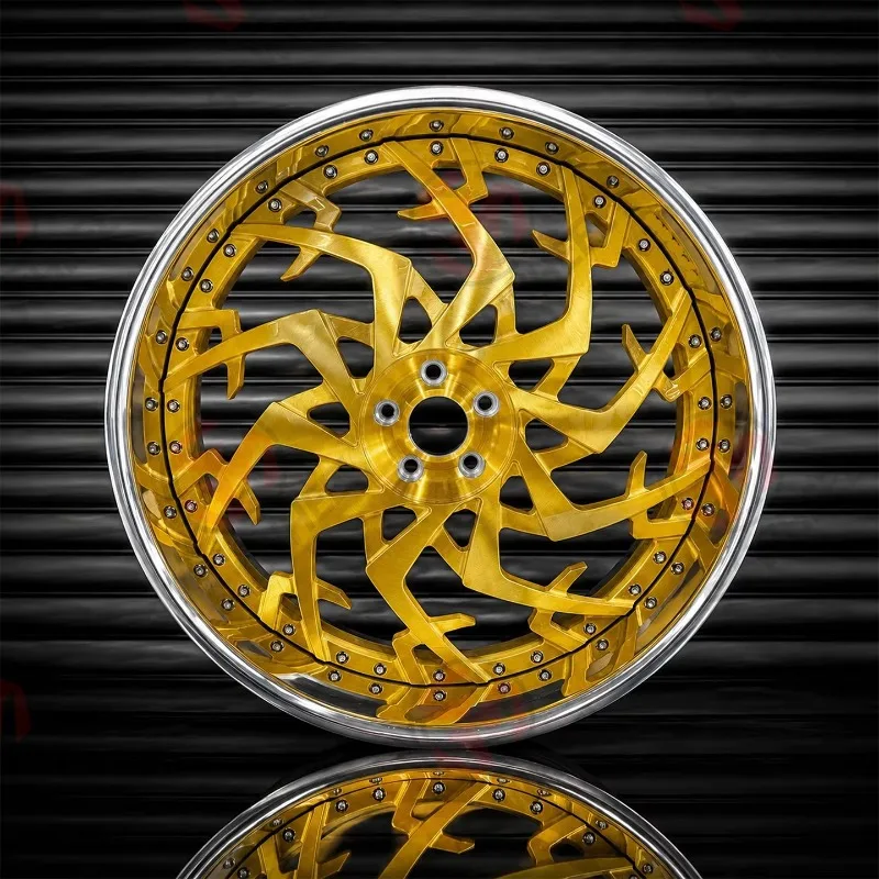 Custom PCD 20-26 Inch Deep Dish 2-Piece Forged Alloy Wheels Aftermarket Rims For Vintage Lowrider Classic Car Restoration Build