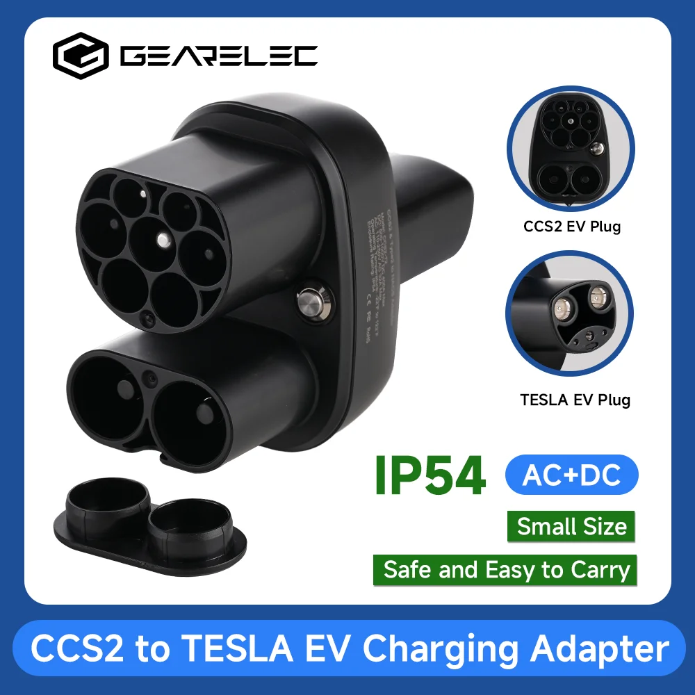 GEARELEC CCS2 To Tesla EV Charger Adapter 250A CCS2 Combo for Tesla Convertor for Car Charger CCS2 for Tesla Model 3 Y X S
