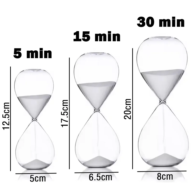 5-30 Minutes Nordic Glass Hourglass Sand Clock Timer Creative Modern Home Newest Sandglass Art Decoration Crafts Holiday Gifts