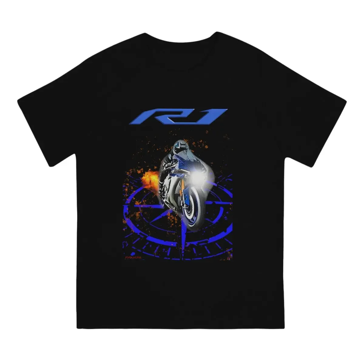 R1 Rider Man's TShirt Y-Yamaha Crewneck Short Sleeve 100% Cotton T Shirt Humor Top Quality Birthday Gifts