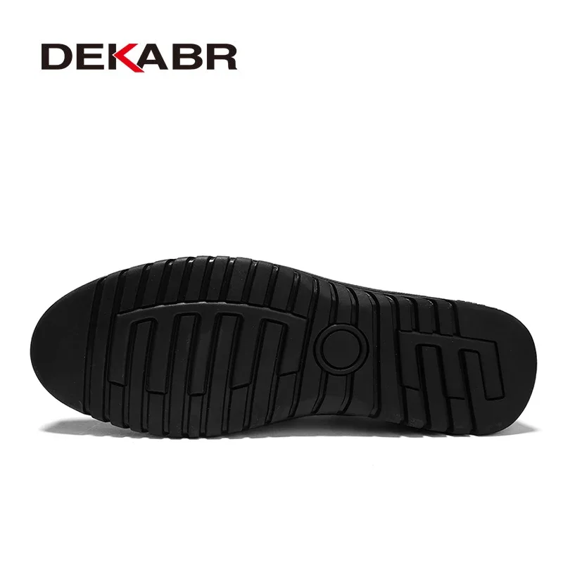 DEKABR Brand Men Genuine Leather Shoes Luxury Casual Shoes Soft Men Loafers Breathable Slip On Driving Men Shoes Plus Size 47