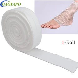 1 rotolo rete elastica per medicazione per ferite rete tubolare per fasciatura tubo in rete garza tubolare Fix fermo per fasciatura traspirante per caviglia per adulti