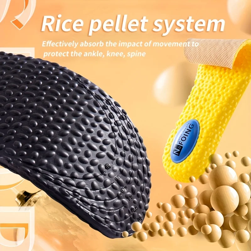 1 par de plantillas deportivas de TPU que absorben los golpes, cómodas y transpirables, disponibles en varios colores.