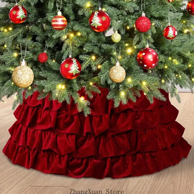 Weihnachtsbaumständer-Abdeckung mit weicher Textur für Weihnachtsdekorationen, 3 x – Detail 9
