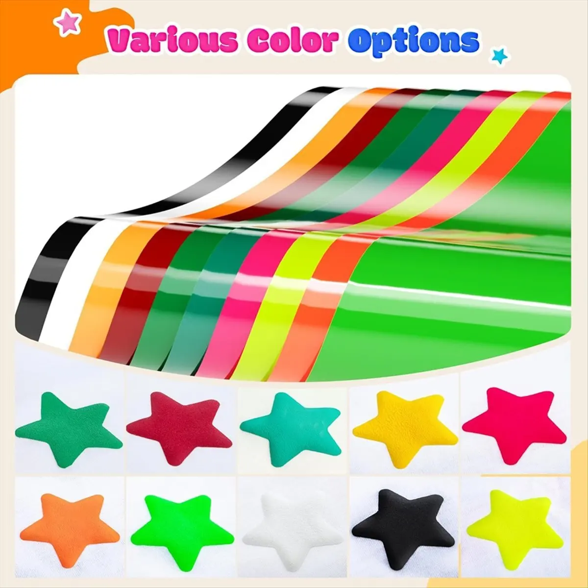 ABUA Puff Vinyl Heat Transfer, 3D Puff HTV Vinyl Heat Transfer,Puffy Vinyl Iron on for T Shirts,for Heat Press,10Inchx10Ft,B - view 4