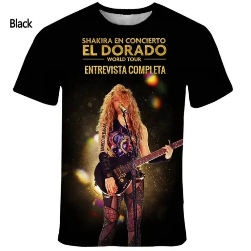 Men Women Casual Personality Short-sleeved Oversized T Shirt Trend Fashion Singer Shakira 3D Print T-shirt for Harajuku Tops