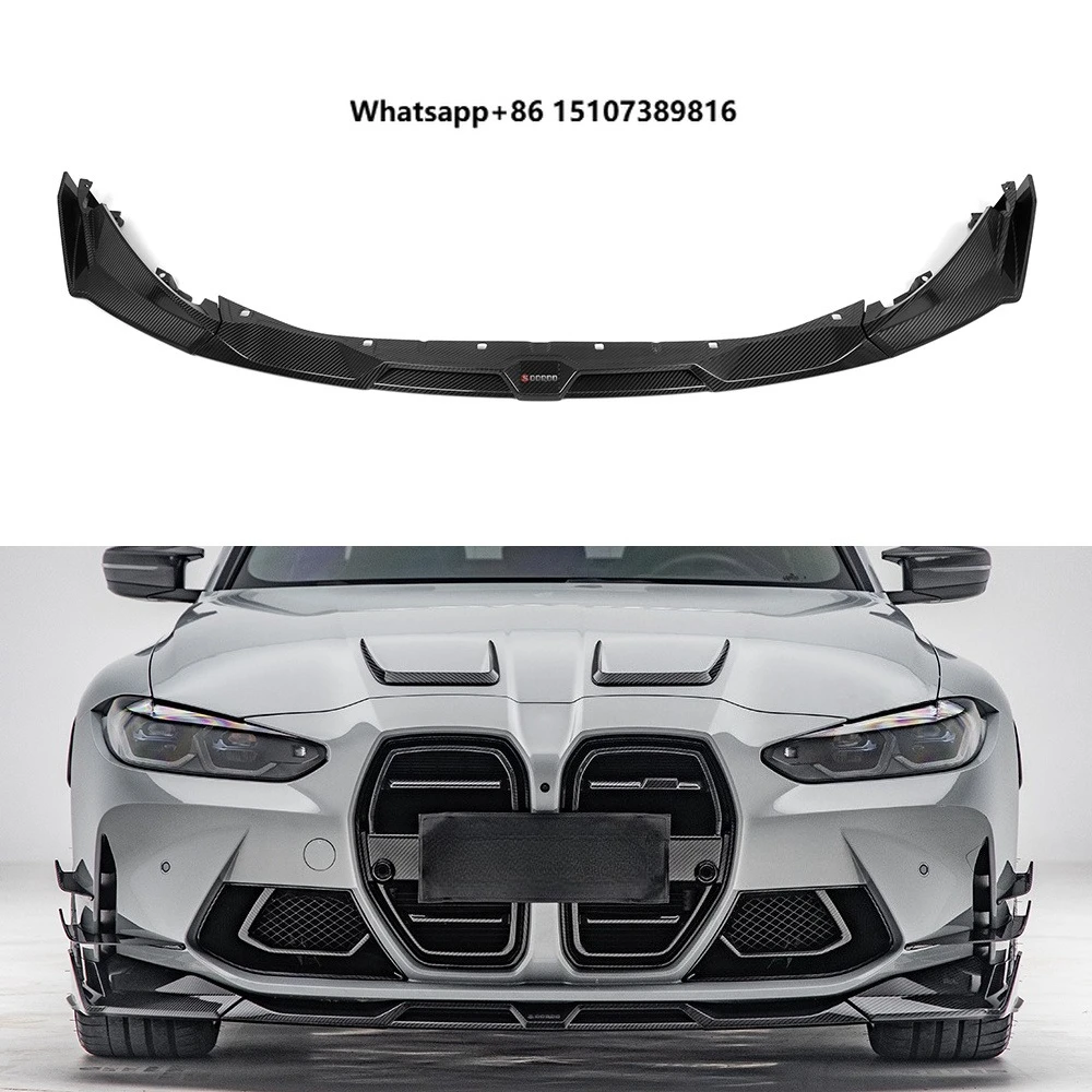 Sooqoo V1 Prepreg Carbon Fiber Front Lip for M3 G80/G81 and M4 G82/G83 2019+