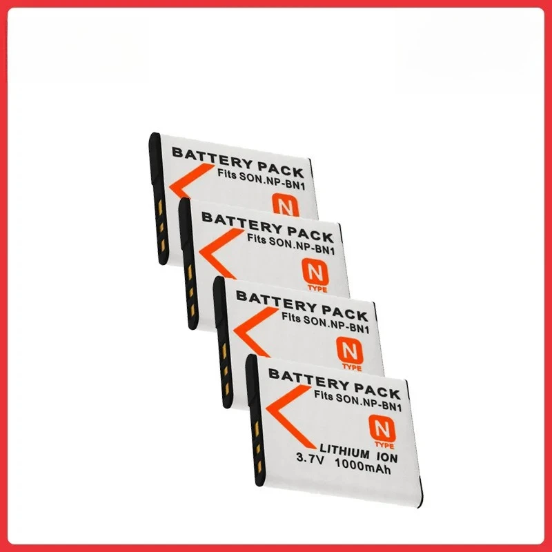 

4Pcs NP-BN1 Battery For SONY DSC TX9 T99 WX5 TX7 TX5 W390 W380 W350 W320 W360 QX100 NPBN1 900amh Batteries