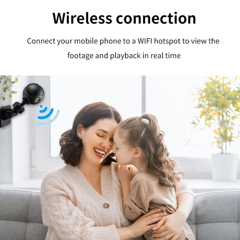 M17B Piccola telecamera WiFi 1080P Wireless per interni esterni sicurezza per rilevamento del movimento Supporto per