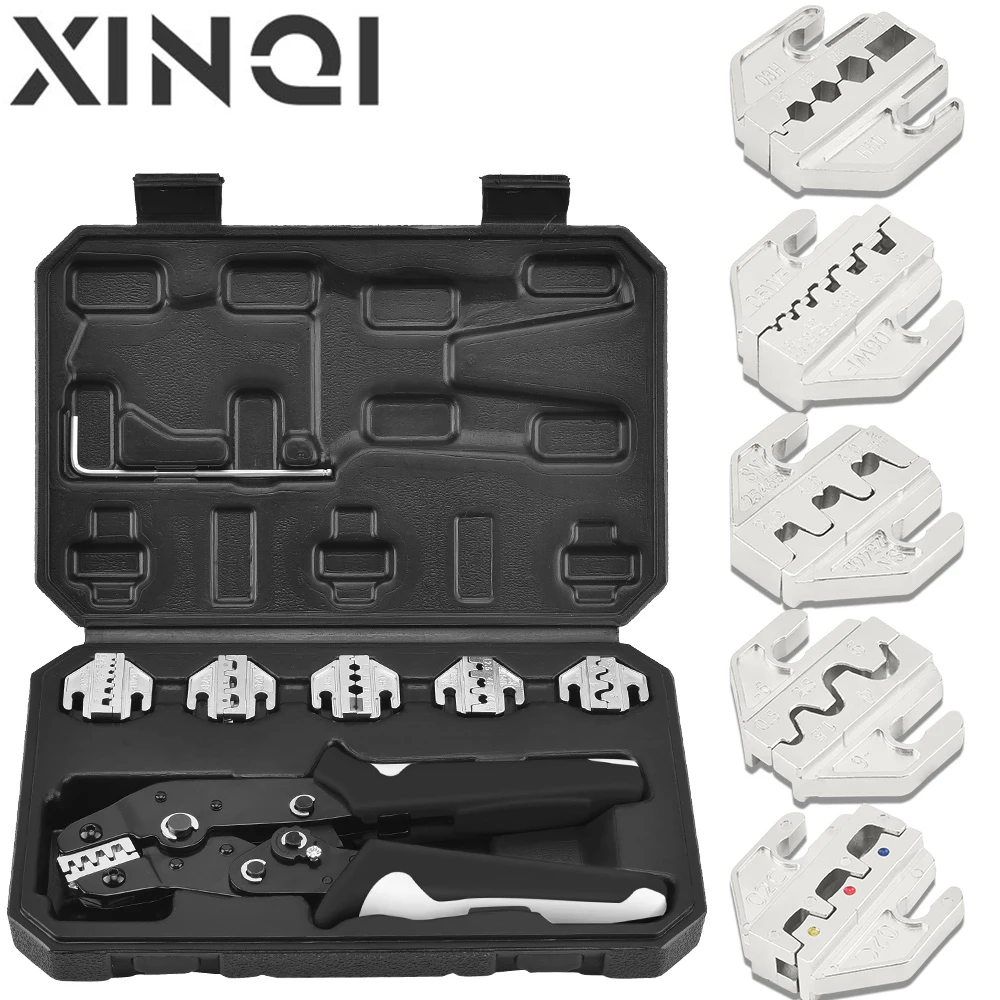 

XINQI Crimping Tool Set Pressed Pliers Electrician Tools Electrical Terminals Clamp Electronics Pressing Connector Hand Jaws