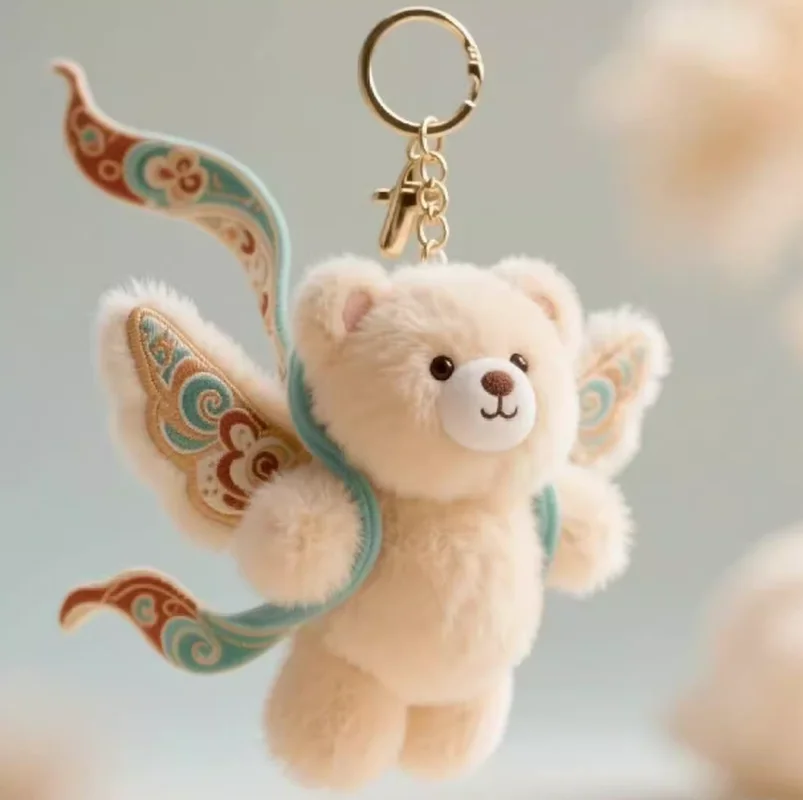 Simpatico peluche Dunhuang Volare Gatto Cervo Multi-Colorato Super Adorabile Portachiavi con animali di peluche Regalo Alto valore estetico