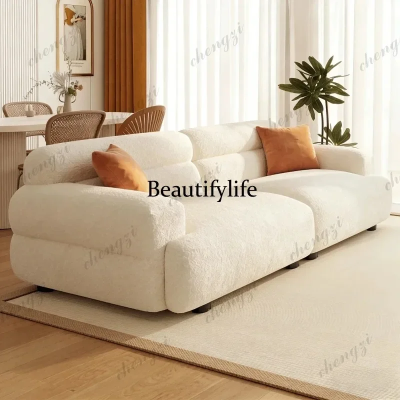 G153 Beige Designer Living Room Sofas Aesthetic Girly Luxury Hotel Living Room Sofa Cloud Oversized Couch Wohnzimmer Furniture H