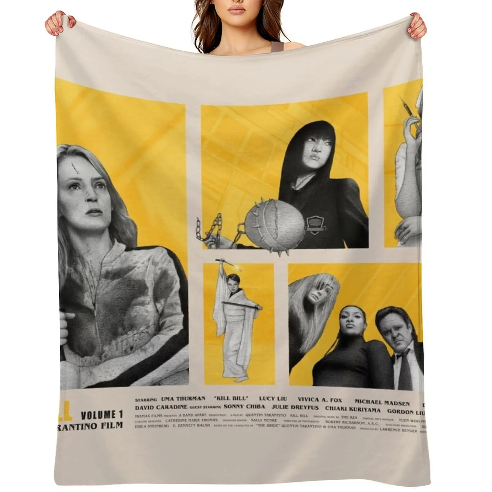 

Kill Bill Vol. 1 Movie Poster Design Throw Blanket Furry Loose Summer Beautifuls Blankets