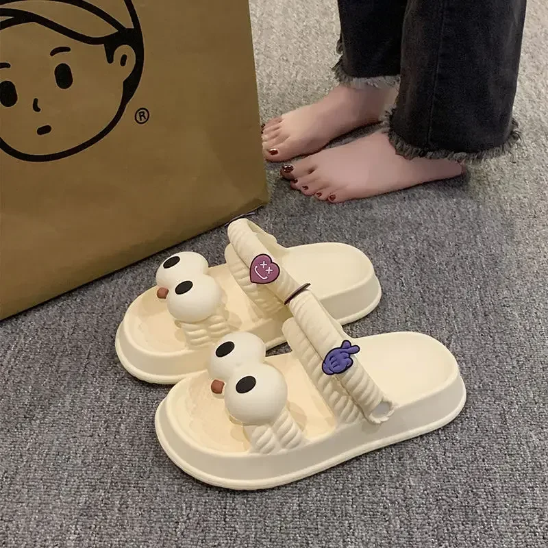 Summer Cartoon Women Slippers Indoor Casual Soft Soled Slides Shoes Outdoor Beach Thick Bottom Walking Sandals
