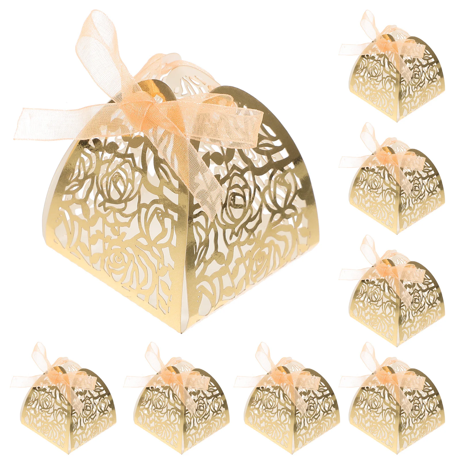 

50Pcs Hollow Rose Chocolate Paper Wrappers Truffle Cups Candy Holders Party Wedding Chocolate Packaging Paper Candy Cups