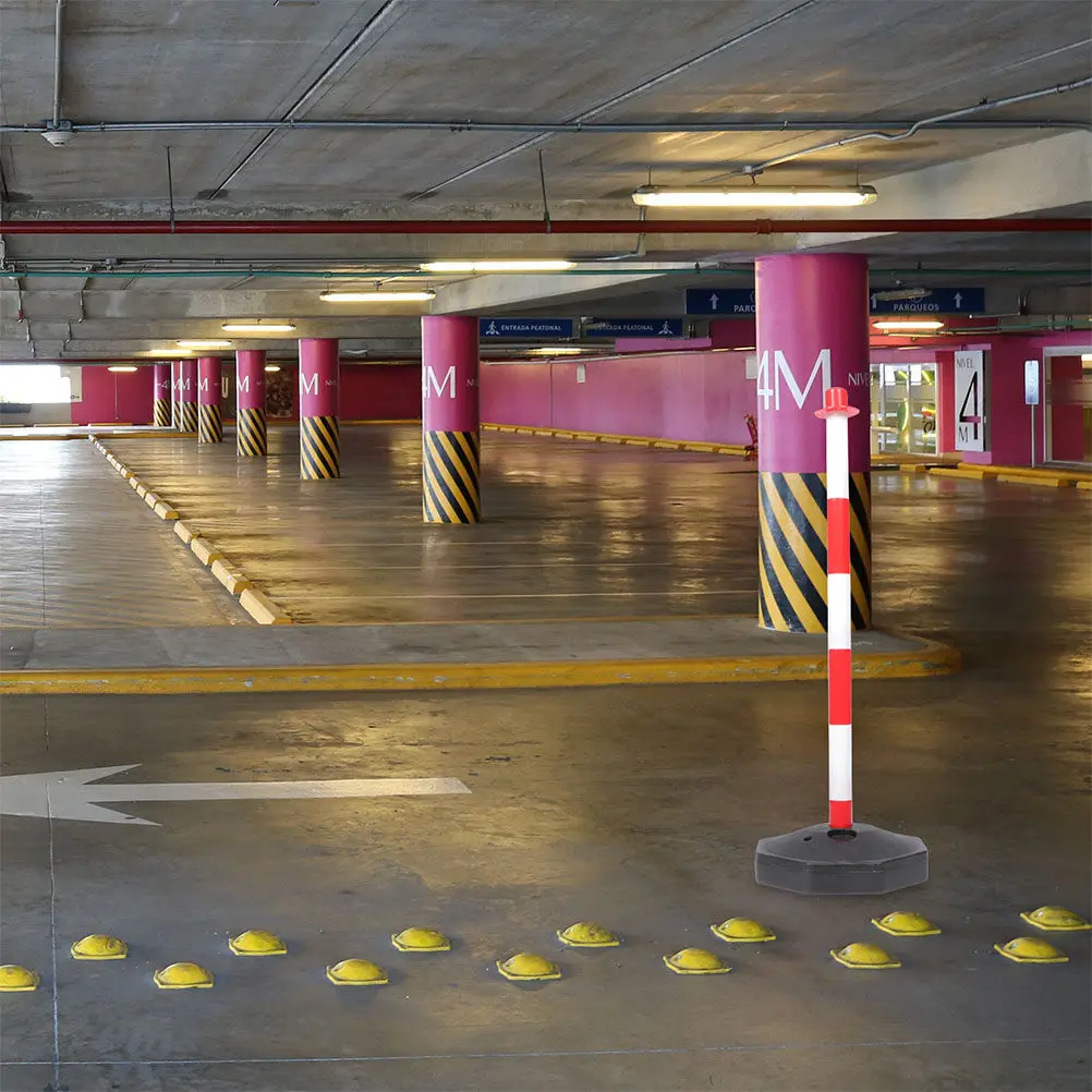 1pcs Warning Column Red White Delineator Post For Traffic Construction Parking Garage Barrier Plastic Cones Safety Barricade