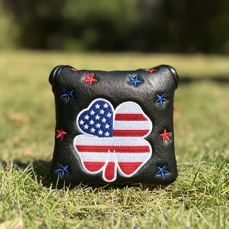 1 قطعة عالية الجودة محظوظ العشب التطريز نمط نادي الغولف رئيس حامي ، الغبار واقية دائم غطاء رأس نادي الغولف #2