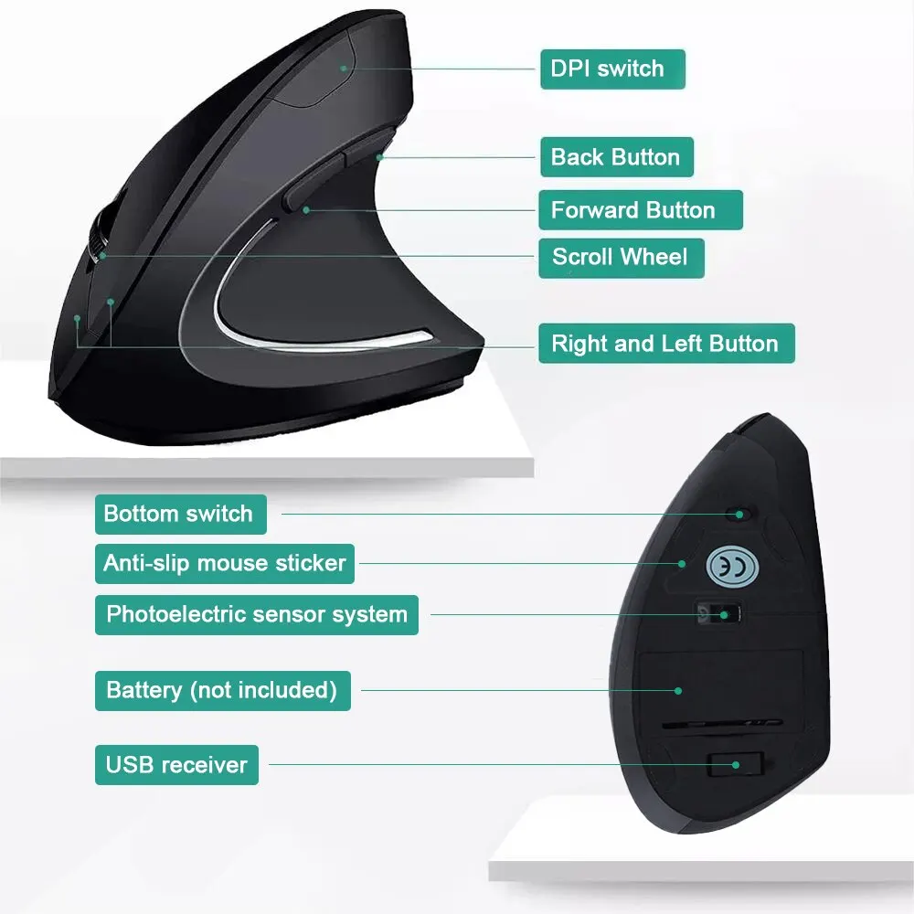 Ergonomic Wireless Vertical Mouse 3
