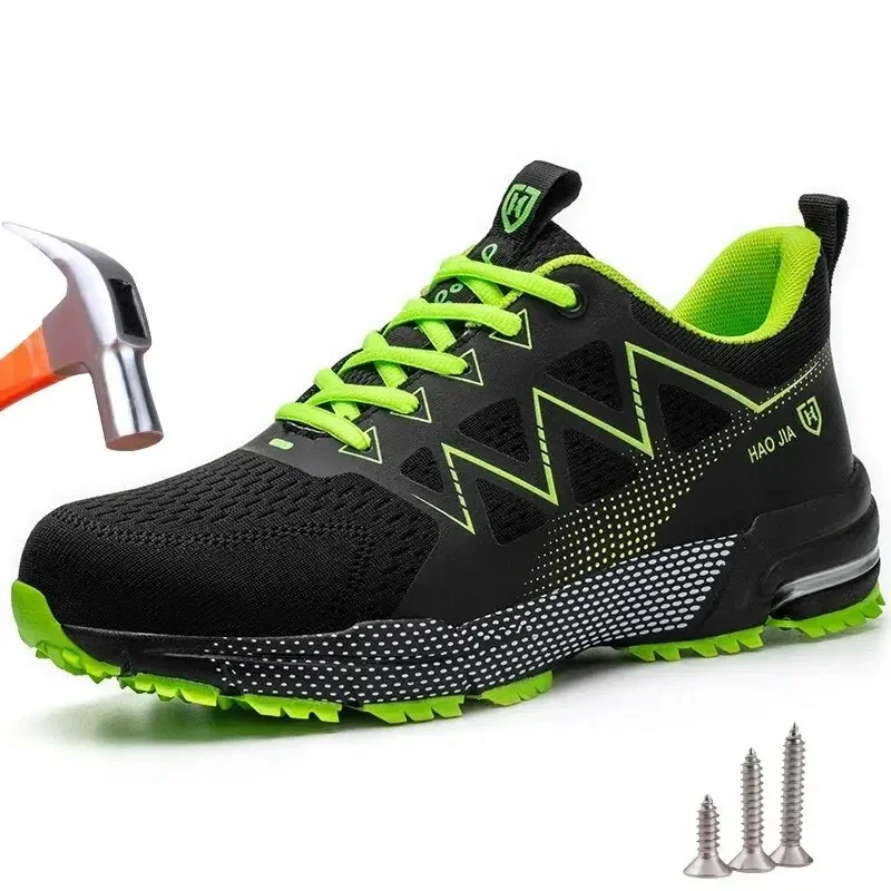 

Unisex Steel Toe Safety Shoes Indestructible Lightweight Breathable Work Sneakers Anti Smashing Protective Footwear Boots