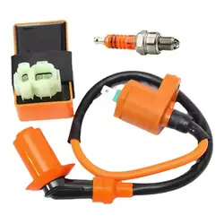 Performance Racing 6 Pin AC CDI Box Ignition Coil A7TJC Spark Plug For GY6 50 80 110 125 150cc Moped Scooter ATV Go Carts