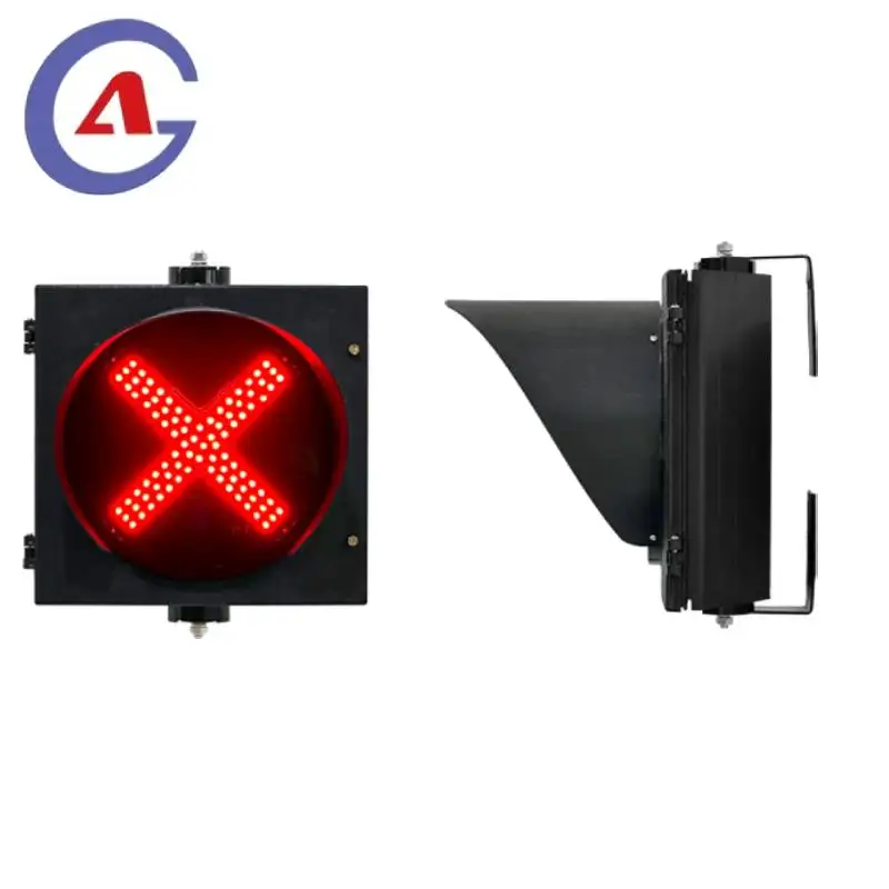 Segnale trasversale rosso semaforo da 300 mm |   Multi-tensione opzionale impermeabile e resistente alle alte temperature | Materiale PC