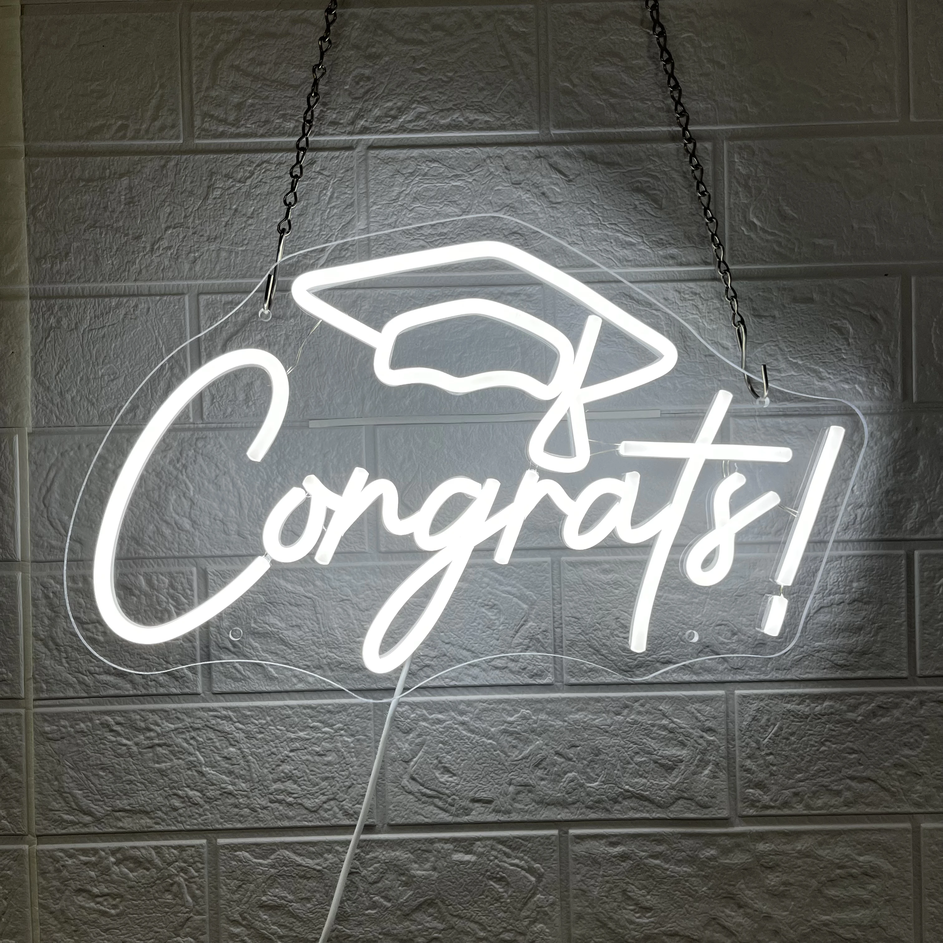 Congrats Neon Signs Wall Decor LED Neon Signs for Congratulations Graduation Wedding Ceremony Birthday Party Celebration Banquet