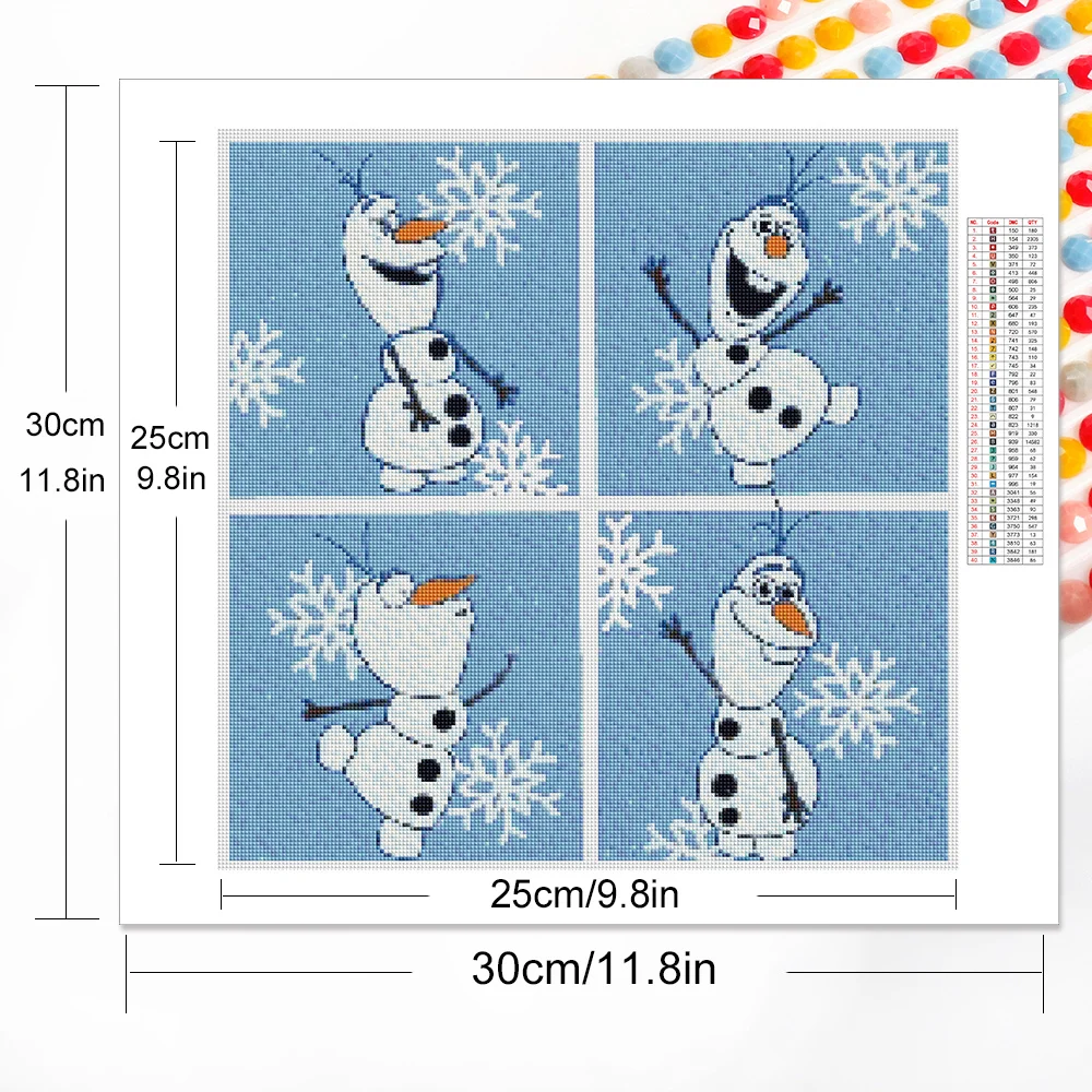 Disney Diamond Painting Cartoon Full Square Picture Mosaic Frozen Olaf Rhinestones Embroidery New Arrival Handmade Hobby