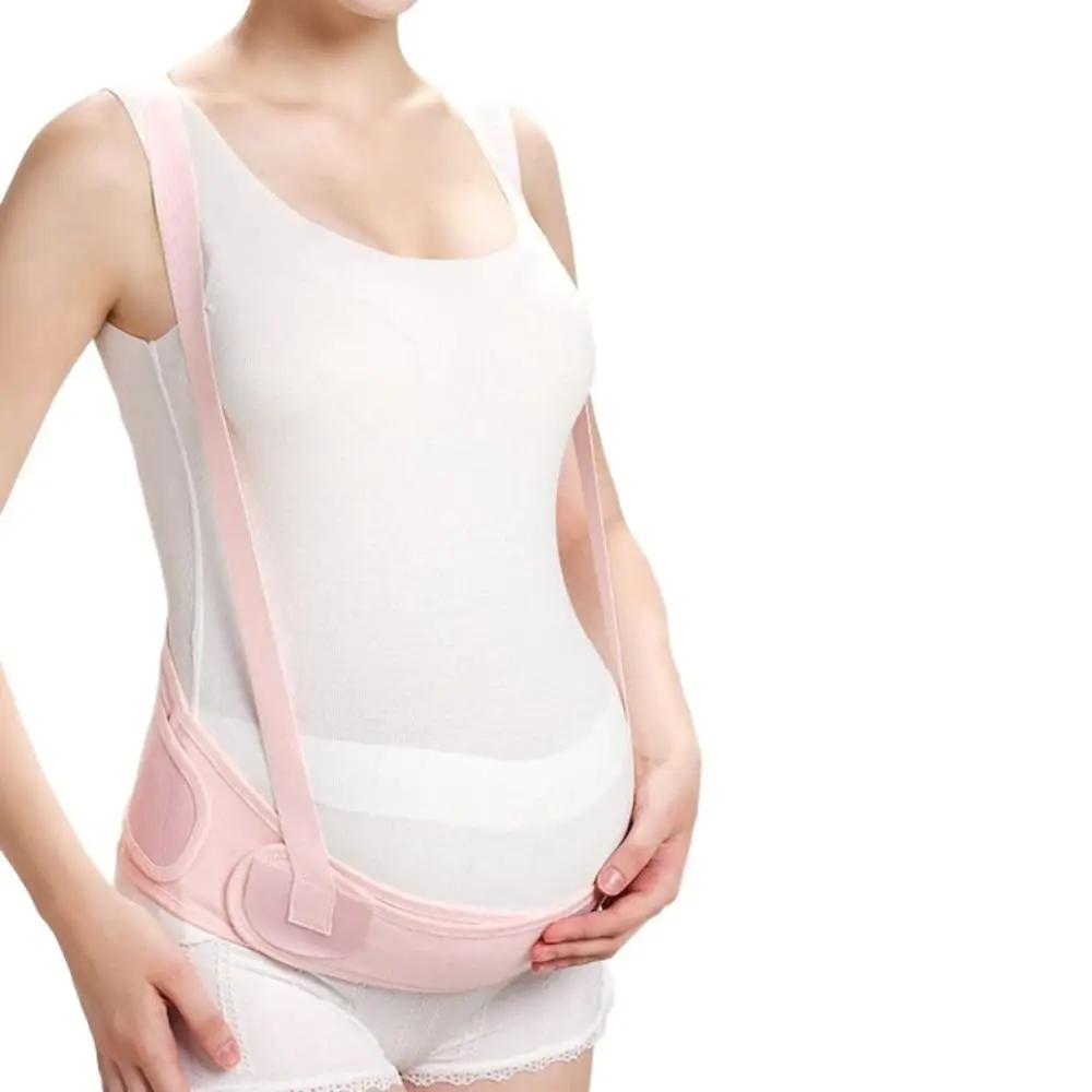 Solid Color Pregnant Belt Double Support Multipurpose Maternity Belly Belt Back Brace Protector Relieving Back Pelvic