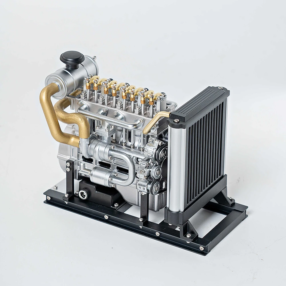 TECHING MINI DIESELMOTOR Elektrische DIY-modelkit - 3D mechanische montage Desktop decoratief speelgoedcadeau voor volwassenen en kinderen