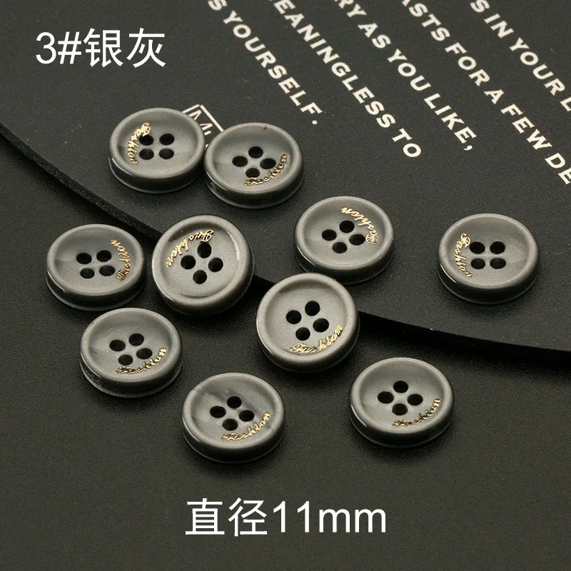 10pcs Resin 11mm Decor Sewing Buttons for Clothing Plastic Pearl Baby Polo Black Shirt Craft Needlework Accessories Luxury DIY