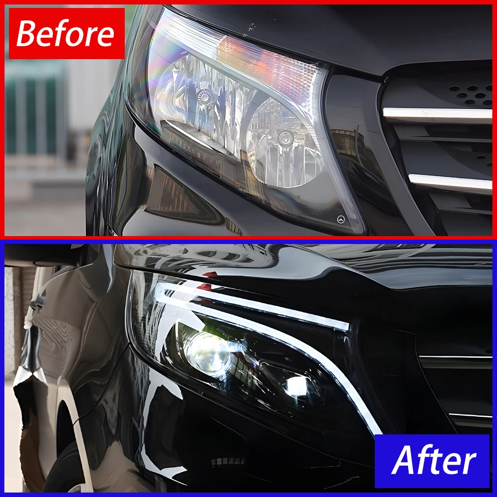 For Benz Vito W447 2016-2023 LED Auto Headlights  Concept Style Assembly Projector Lens Car Tool Accessories Plug and Play