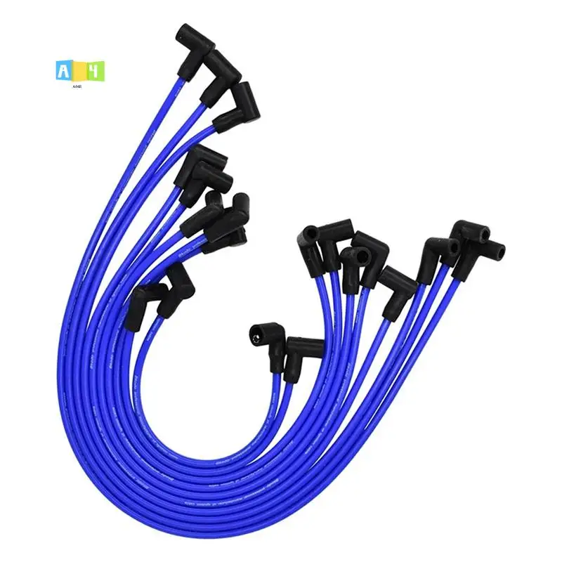 

A04E-10Pcs 8Mm Spark Plug Wire Set Compatible Replacement Accessories With Mercruiser For Thunderbolt V8 5.0 5.7 84-816608Q61