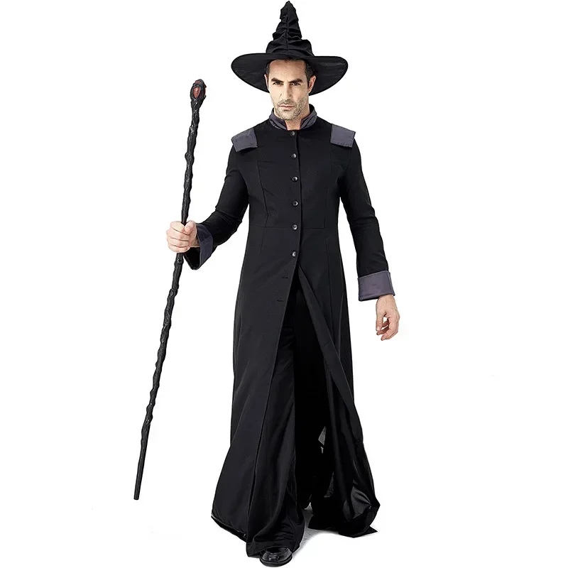 Wicked Wizard Costume Cosplay For Men Halloween Costume For Adult Men Suit Carniva Party Dress Up Clothing