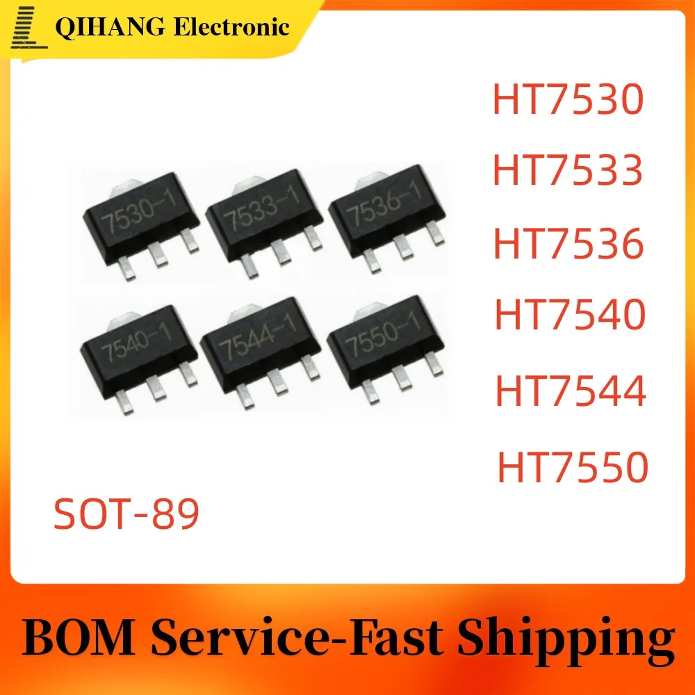 10PCS  HT7530 HT7533 HT7536 HT7540 HT7544 HT7550 SOT-89 NEW