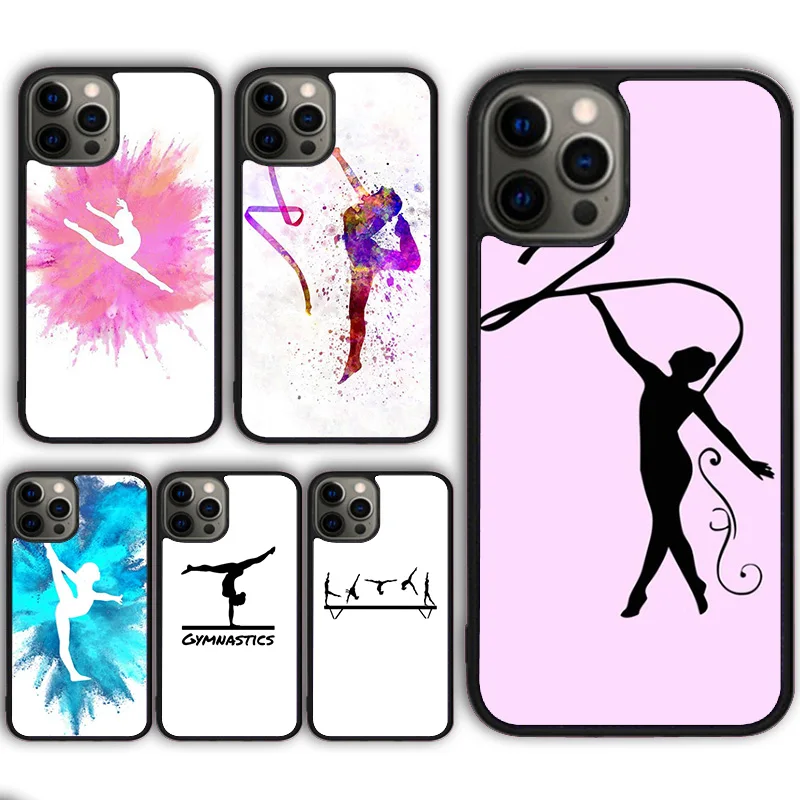 Gymnast Silhouette Phone Case Cover for iPhone 16 15 SE2020 13 14 11 12 Mini Pro Max 6 7 8 Plus  coque fundas Shell