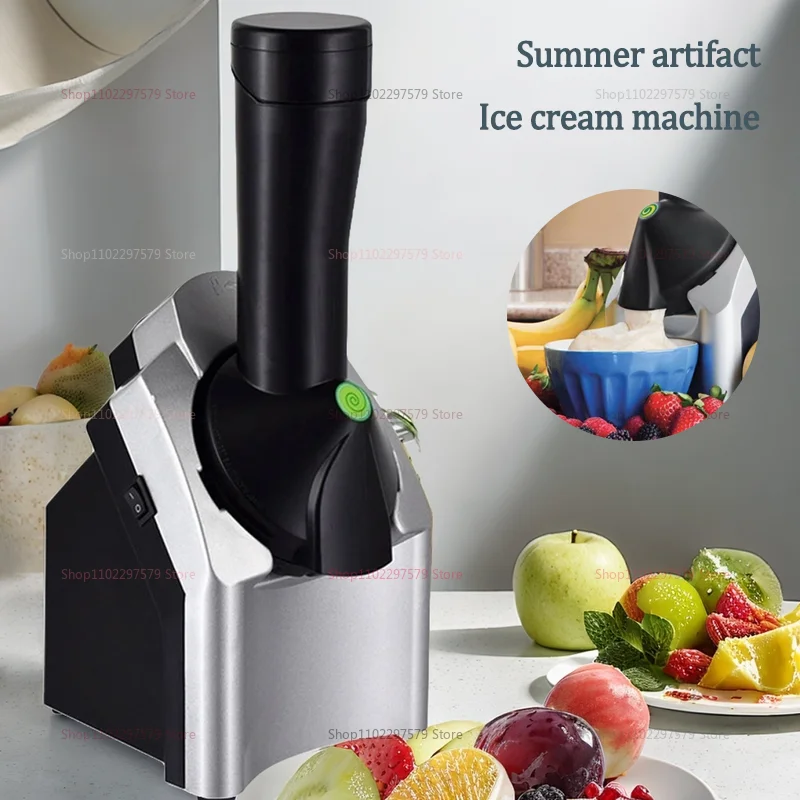 Máquina de helado eléctrica portátil, coctelera de batidos de yogur helado de servicio suave, máquina de postre DIY para uso en el hogar, cocina y uso al aire libre