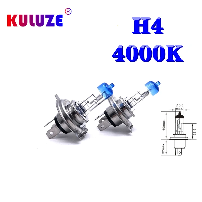 KULUZE Car Light 12V H1 H3 H4 H7 H8 H9 H11 9005 HB3 9006 HB4 9012 Auto halogen lamp bulb Fog Lights 55W 4000K Headlights Lamp