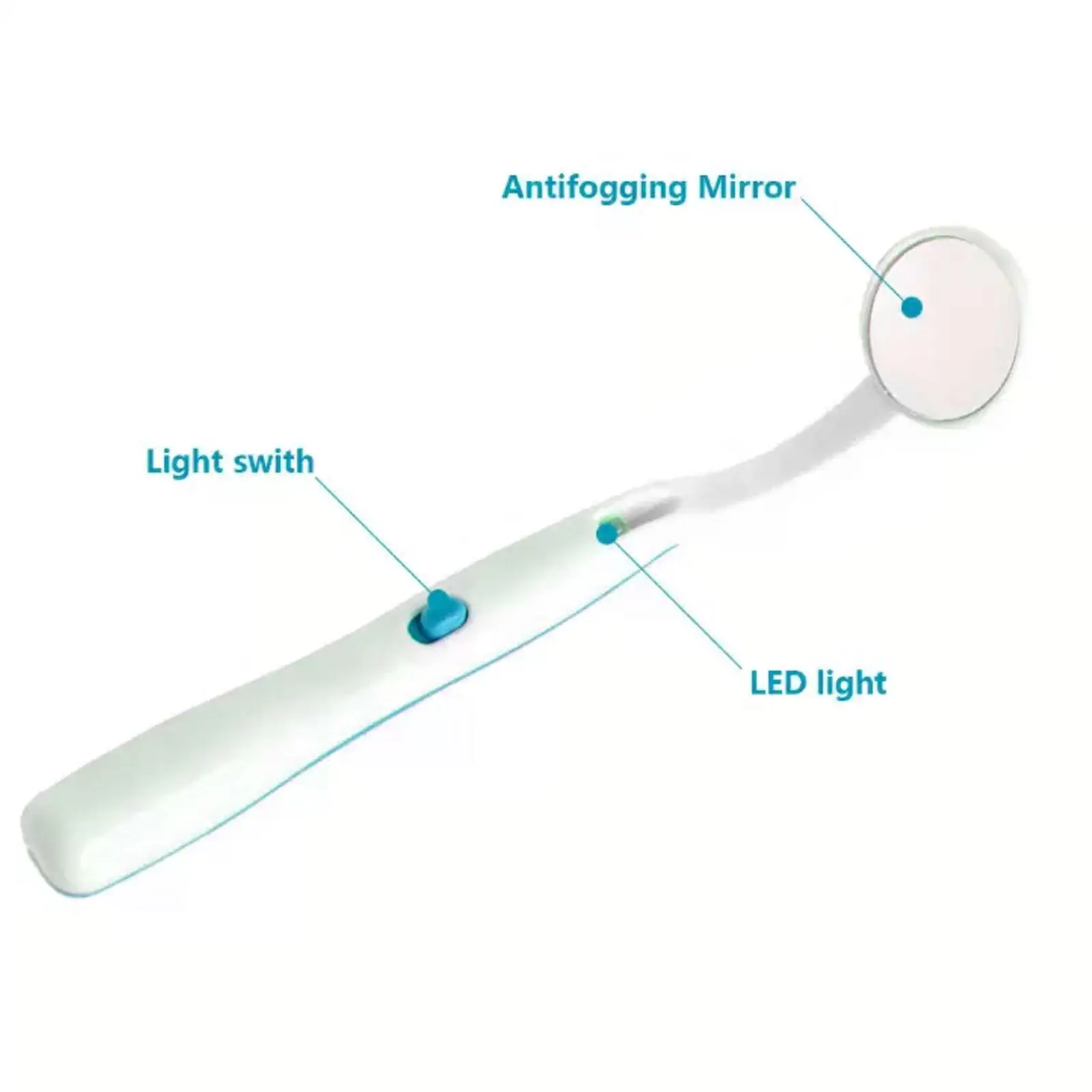 1PCS แบบพกพาทันตกรรมไฟ LED กระจกปากแบบใช้ซ้ำได้ป้องกันหมอกการออกแบบสดใสการตรวจสอบช่องปากเครื่องมือทันตแพทย์เกรดสุขอนามัยเครื่องมือ