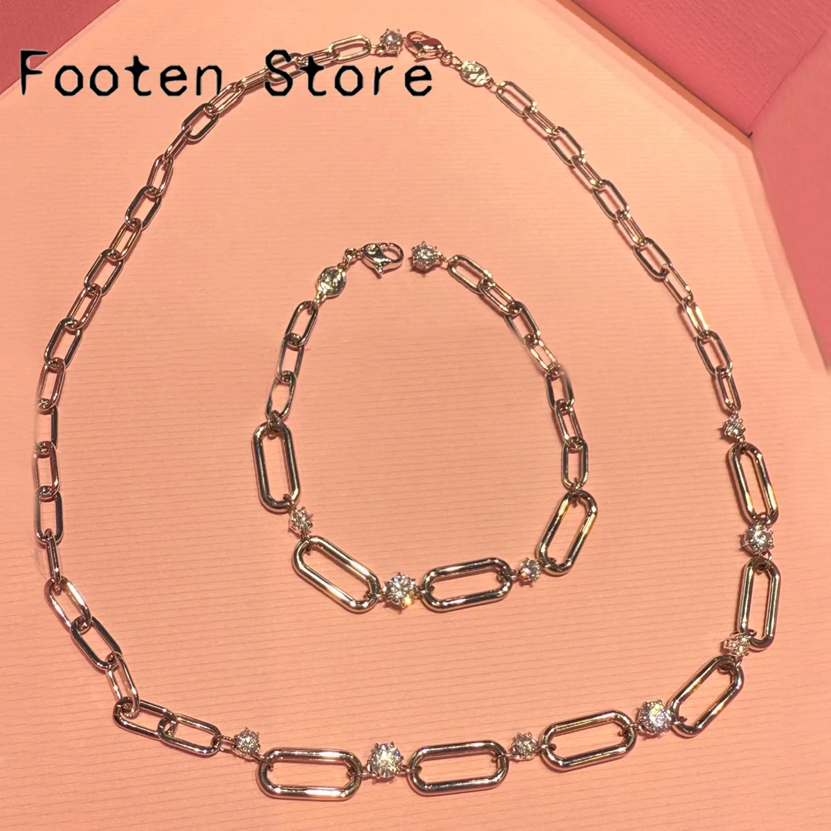 

2025 New Trend Fine Jewelry Set Charm Silver Gold Personalized Crystal Fashion Necklace Bracelet Earrings Romantic Gift forWomen