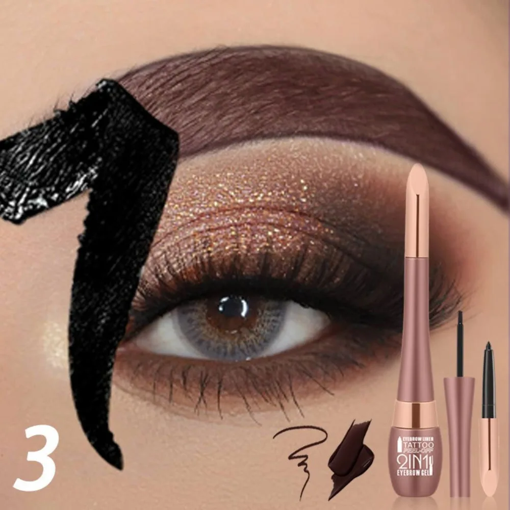 Set di matite per sopracciglia in gel per sopracciglia staccabili impermeabili Penna per sopracciglia staccabile a lunga durata a prova di sbavature Sopracciglia selvagge dall'aspetto naturale