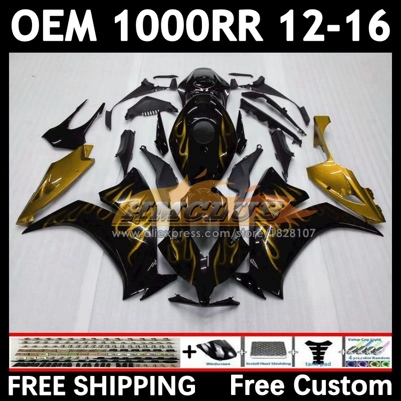 Injection For HONDA CBR 1000RR 1000 CBR1000 RR CC 78No.101 CBR1000RR 12 13 14 15 16 gold flames 2012 2013 2014 2015 2016 Fairing