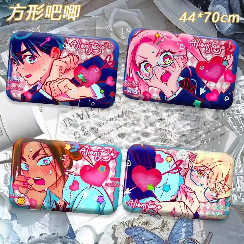 6pcs/lot Anime ALIEN STAGE Brooch IVAN TILL Sua Hyuna Luka Cartoon Cosplay Badges Lapel Pins Props Accessories for Friend Gifts