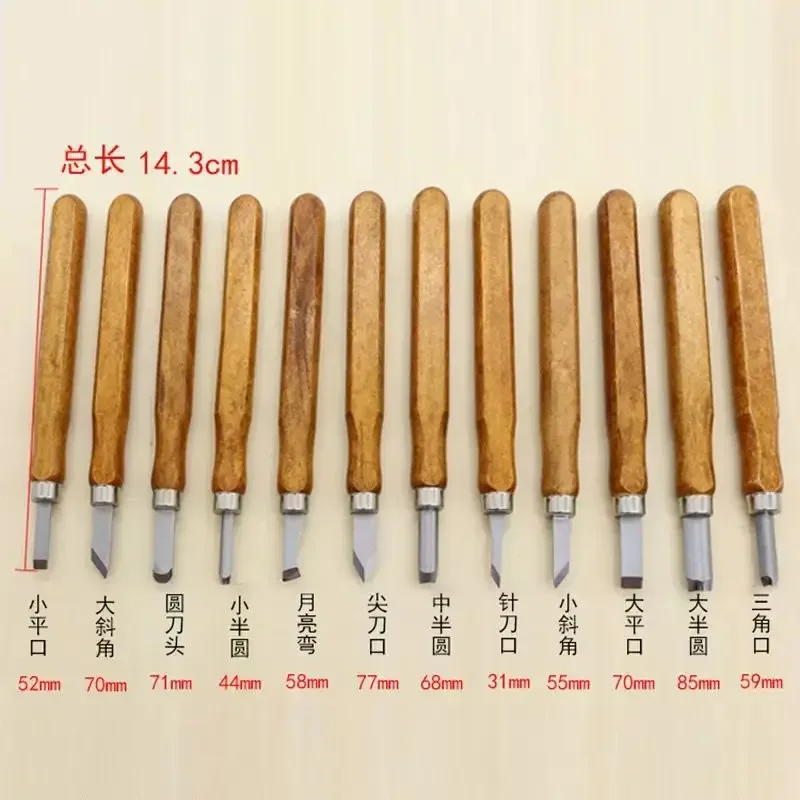 Professional Wood Carving Knife Premium Stainless Steel Blades Ergonomic Grip Handle for Hand Carving Wooden Sculpture Making