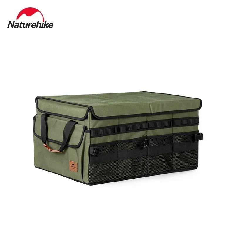 Naturehike Outdoor Storage Folding Box Oxford Cloth 30L/60L Tool Cabinet Multiple Interlayer Tableware PE Cardboard Clothes Box