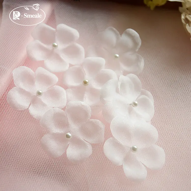 Handmade Organza Pétalas para DIY, 3D Flor, Peças Decorativas, Vestido de Noiva, Acessórios Véu, RS4176, 100 PCs/Pack, 3,6 centímetros