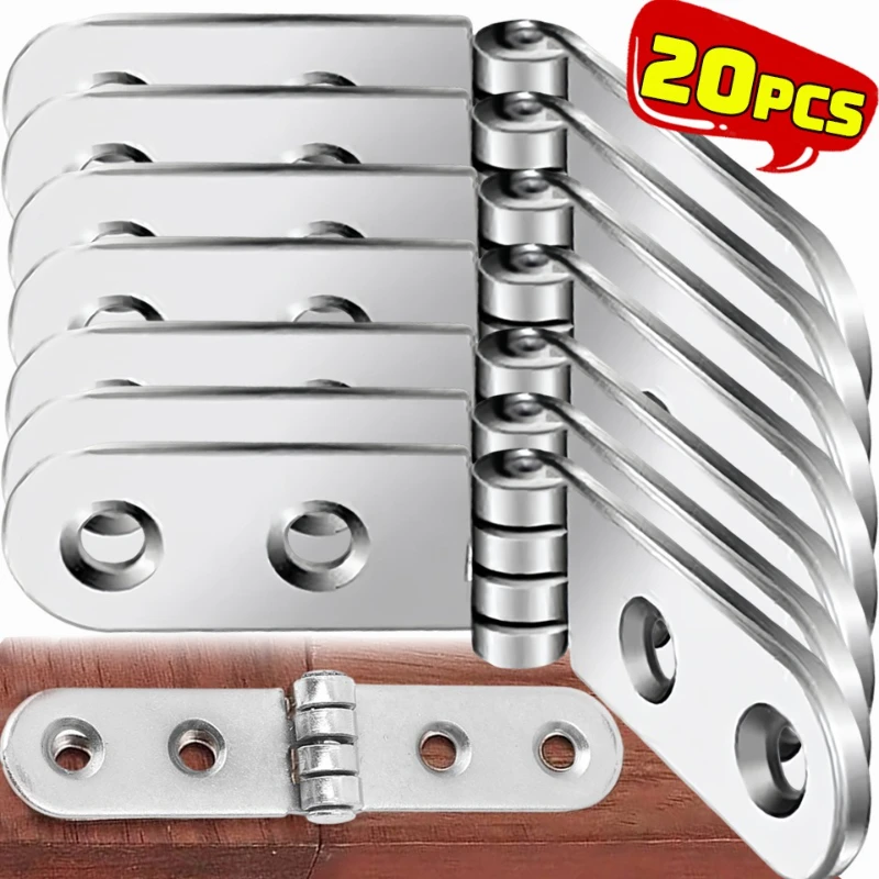 2/8/20pcs 180 Degree Foldable Hinge Flap Screw-On Hinges For Sewing Machine Cabinet Door Hinge Furniture Hardware Accessories