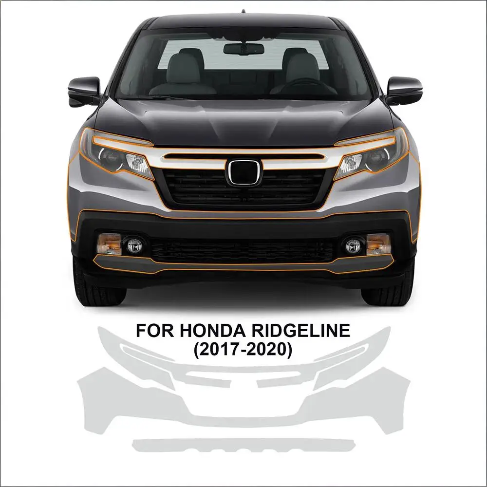 

8.5Mil TPU Scratch-resistant Car Paint Protection Film For Honda Ridgeline 2017-2020 Car Body Transparent Bra Per-cut PPF Kit