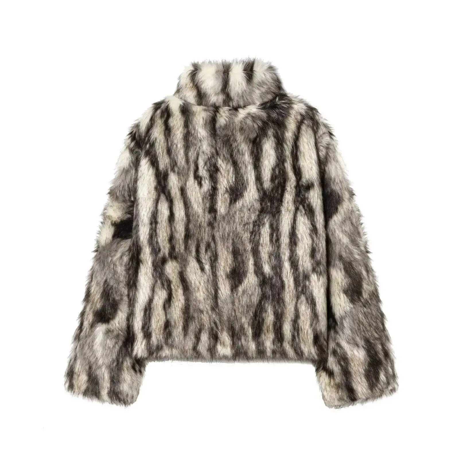 Autumn New Women's Fashion Temperament Artificial Fur Effect Light Luxury Charm Style Lapel Short Coat Jacket