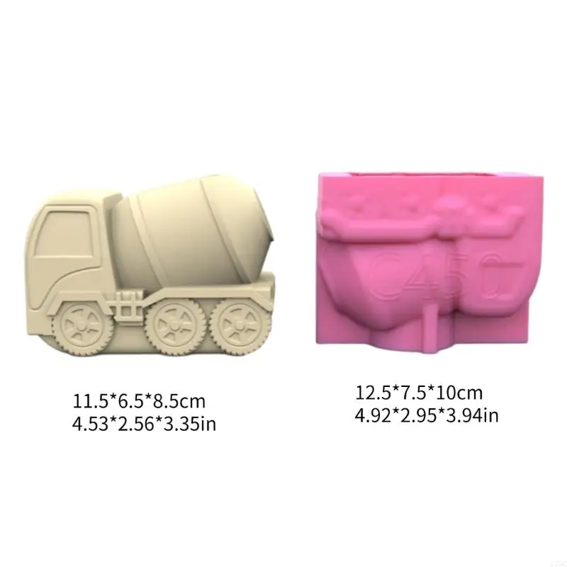 U75C Noncstick Mud Tanker حامل القلم قالب زهرة وعاء السيليكون القالب DIY الحرف الزخرفة أداة DIY العسر زارع